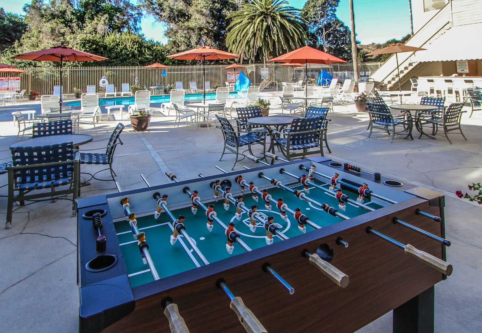 An outdoor foosball table at VRI's San Clemente Inn in California.